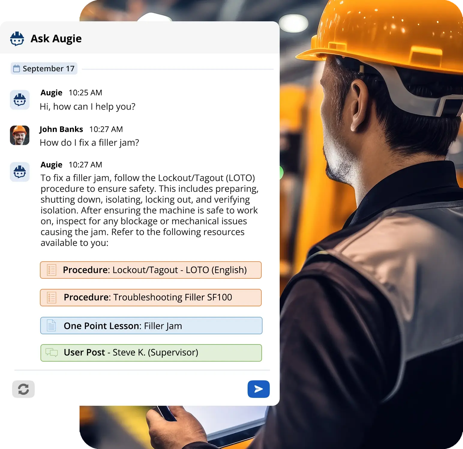 Augie Industrial Generative AI-Assistent