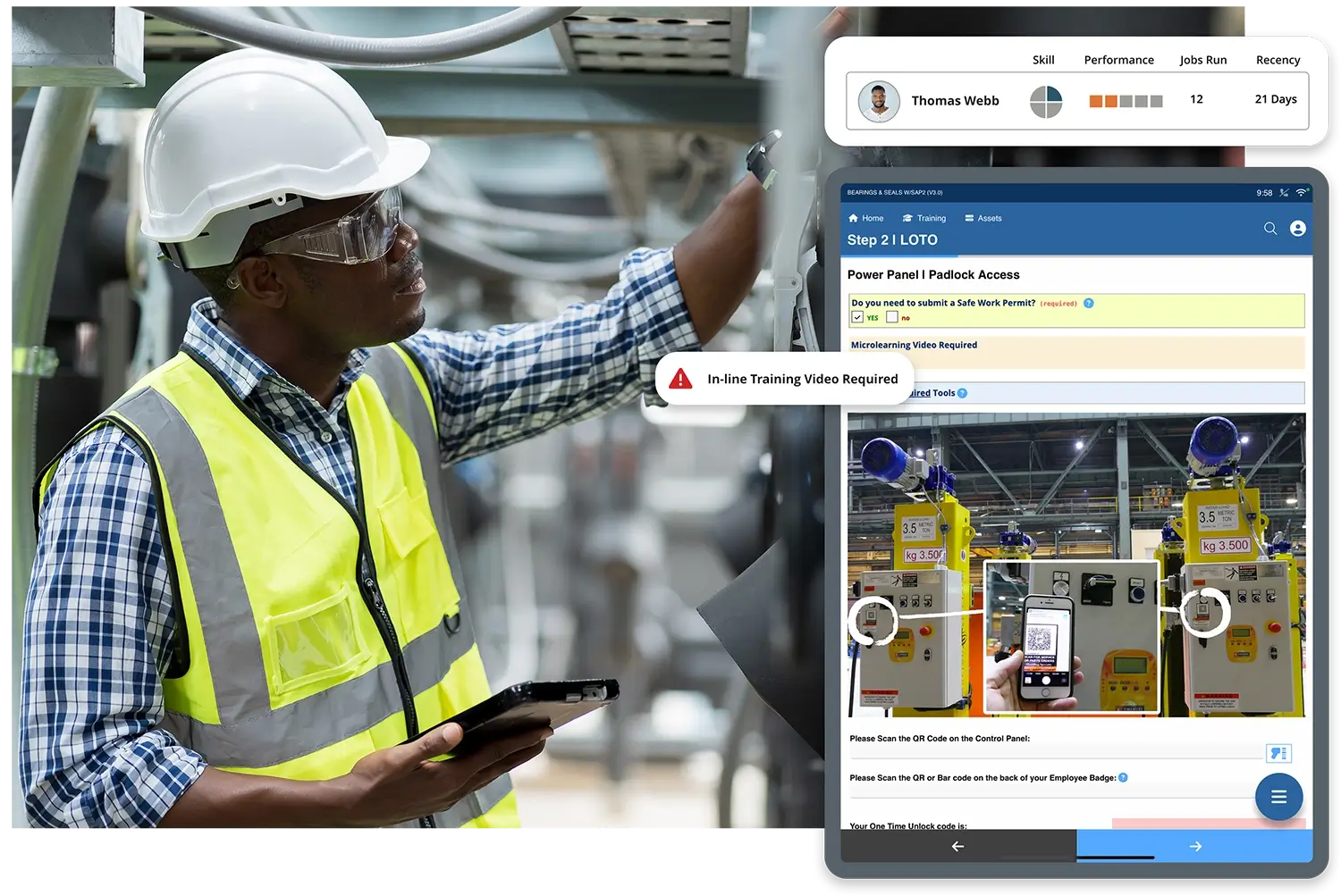 manufacturing workforce management and training development with connected worker software