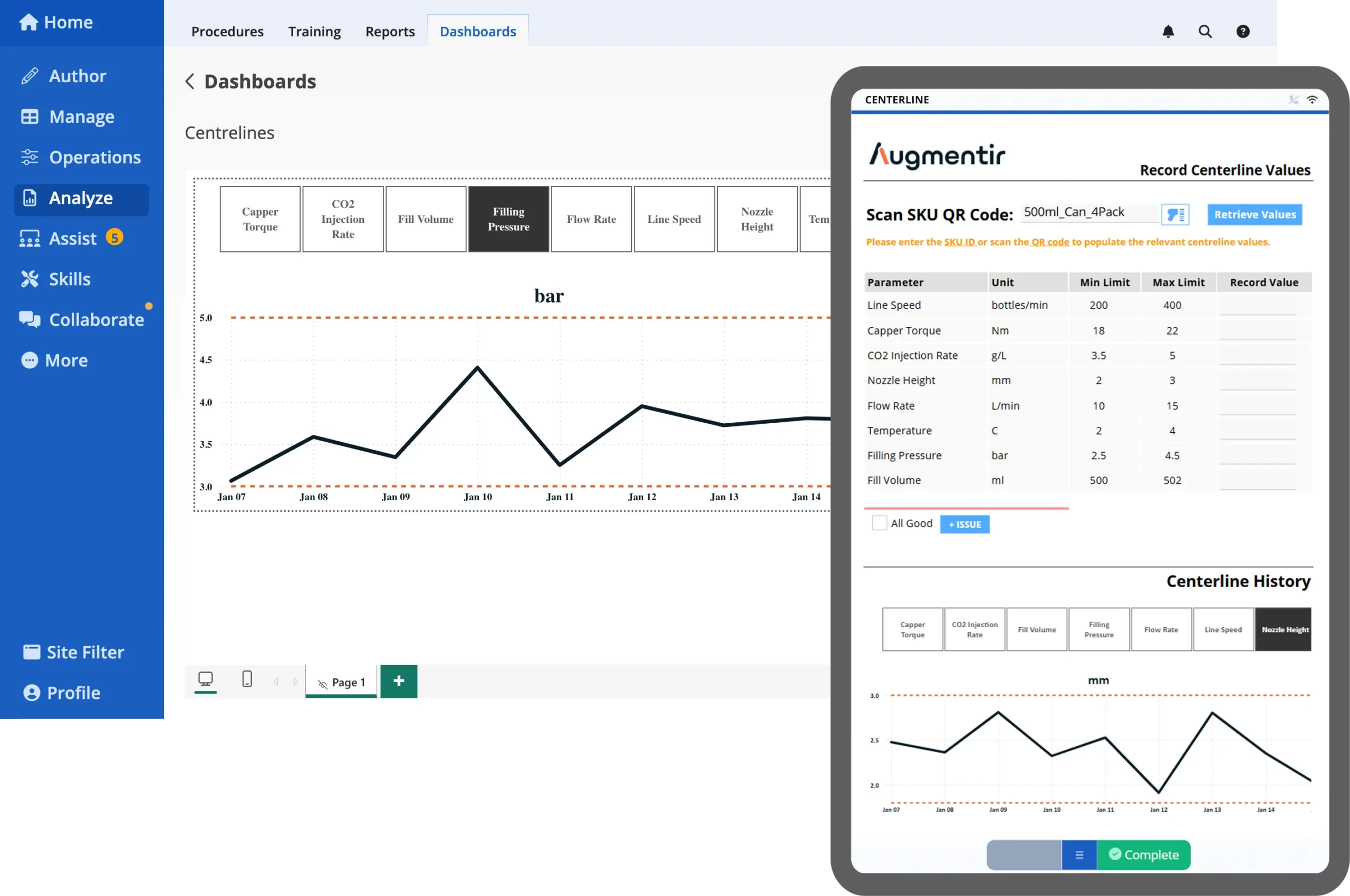 alignement central avec augmentir