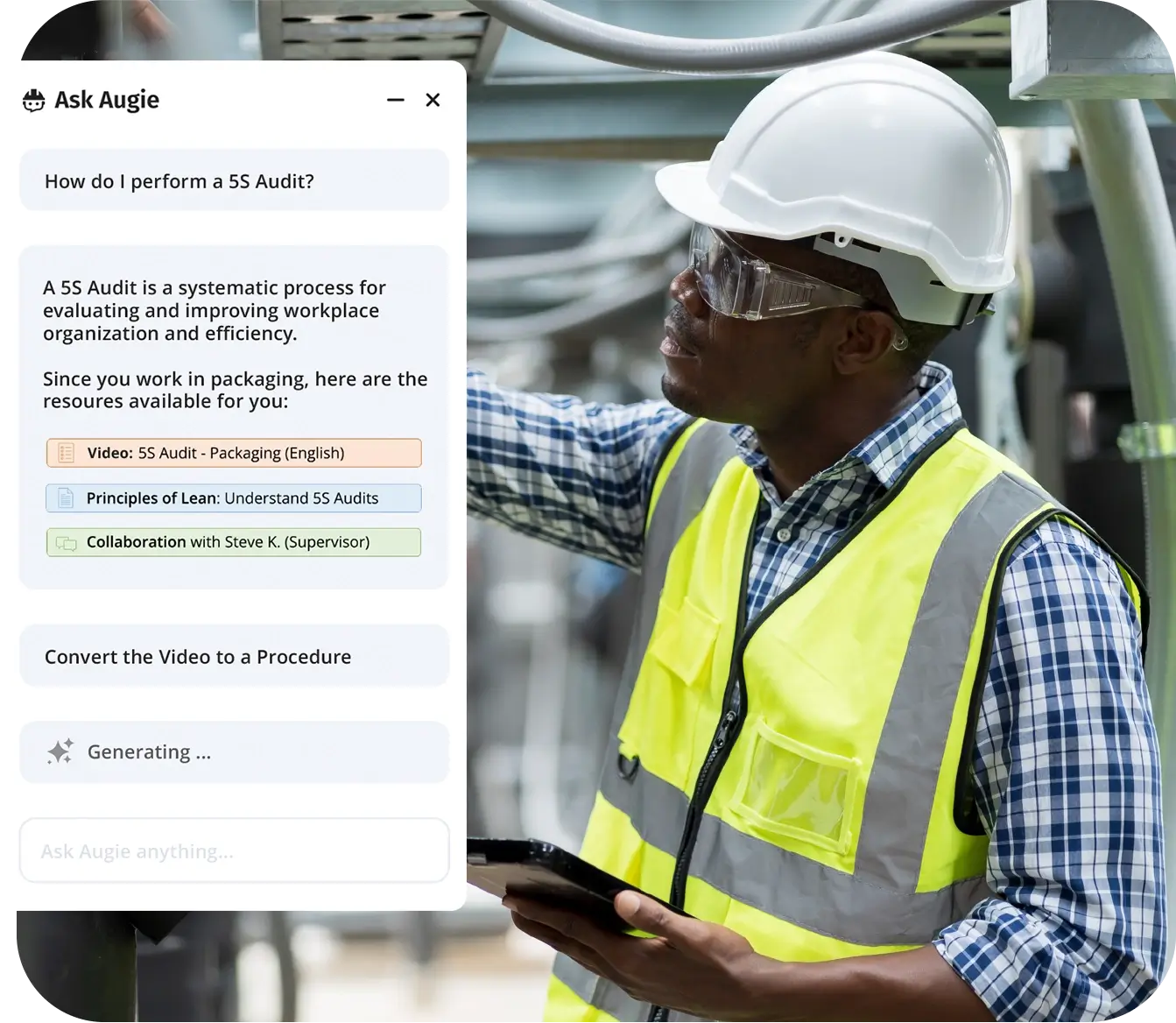 digitize tacit knowledge in manufacturing with augie gen ai